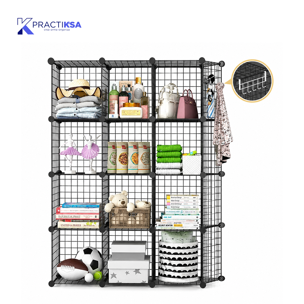 RACK METÁLICO INDUSTRIAL CON 12 ESTANTES ALTO 144 CM ANCHO 108 CM