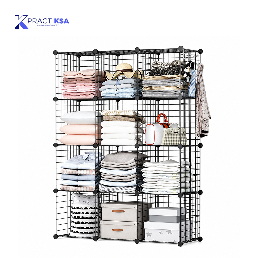 RACK METÁLICO INDUSTRIAL CON 12 ESTANTES ALTO 144 CM ANCHO 108 CM