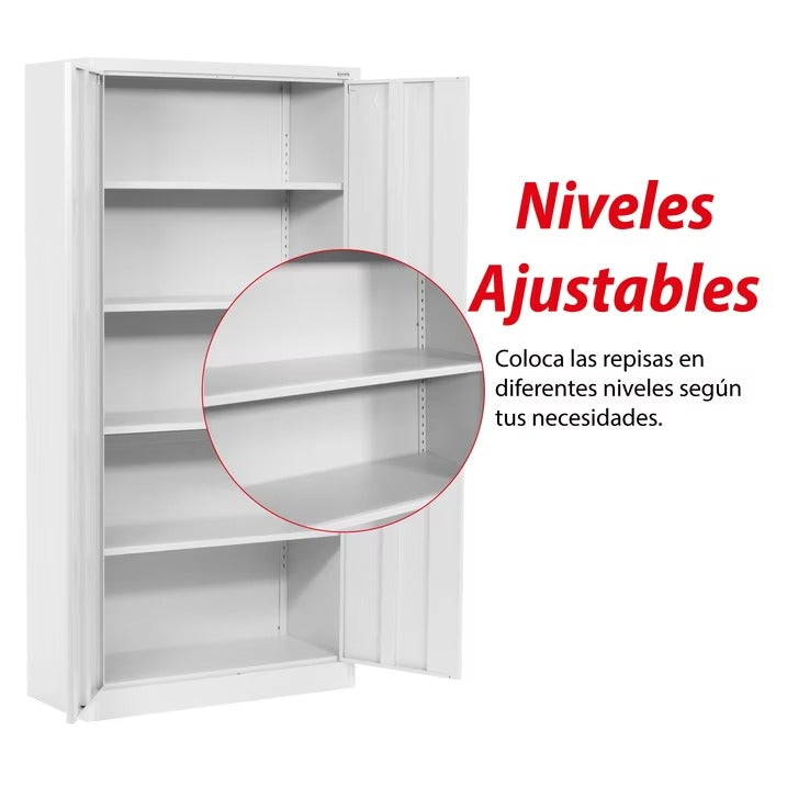 Locker Metalico Anaquel Con Repisas Ajustables Y Cerradura