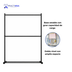 RACK PERCHERO DOBLE NIVEL ORGANIZADOR ROPA