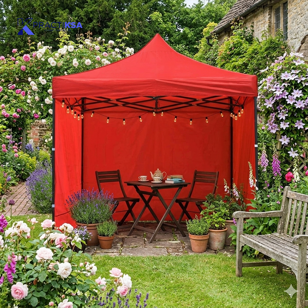CARPA TOLDO 2.5X2.5 REFORZADO PLEGABLE CON PAREDES