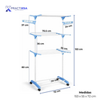 TENDEDERO PLEGABLE DE ROPA PORTÁTIL RETRÁCTIL RACK