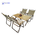 MESA DE CAMPING CON JUEGO 4 SILLAS EXTERIOR JARDÍN