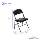 SILLA PLEGABLE ASIENTO ACOLCHADO 2 PIEZAS EVENTOS OFICINA