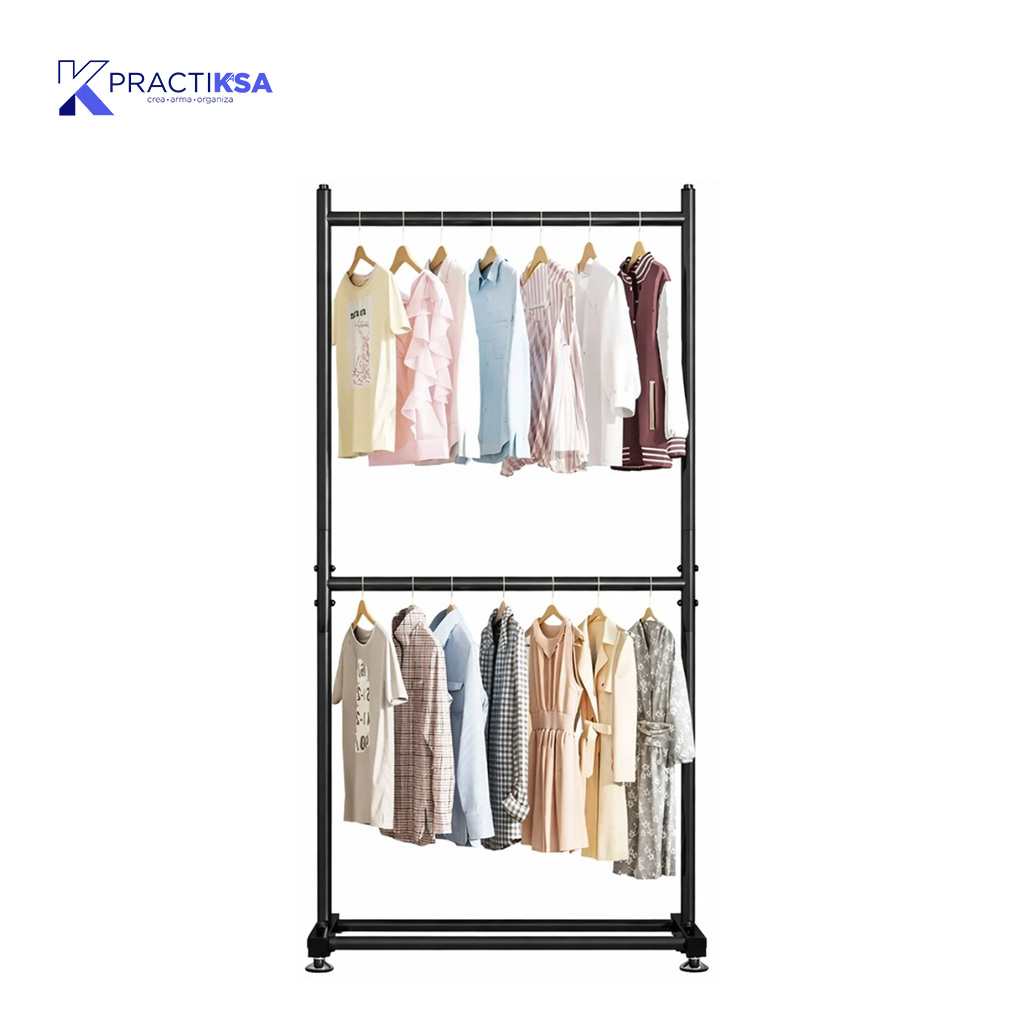RACK PERCHERO DOBLE NIVEL ORGANIZADOR ROPA