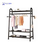 PERCHERO ROPA RACK METÁLICO 3 NIVELES CLOSET REFORZADO