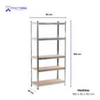 ESTANTE ANAQUEL ORGANIZADOR RACK METÁLICO REPISAS 90X180 CM