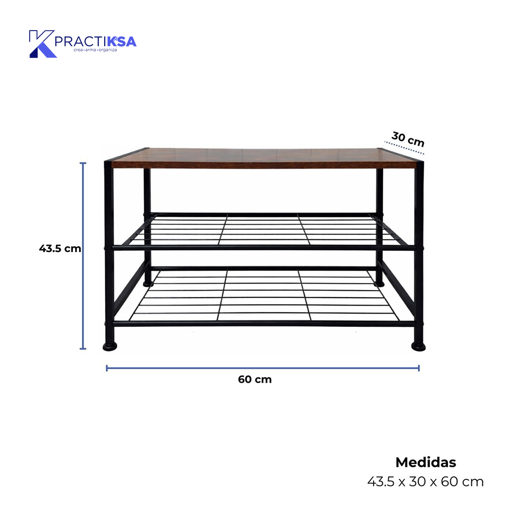 ZAPATERA DOS REPISAS MDF