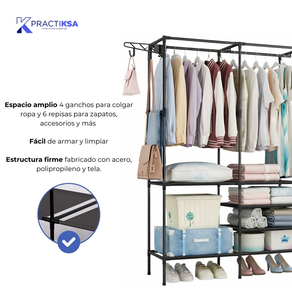 PERCHERO DE SOPORTE ALMACENAMIENTO PARA ROPA Y ZAPATOS