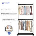 RACK PERCHERO DOBLE NIVEL ORGANIZADOR ROPA