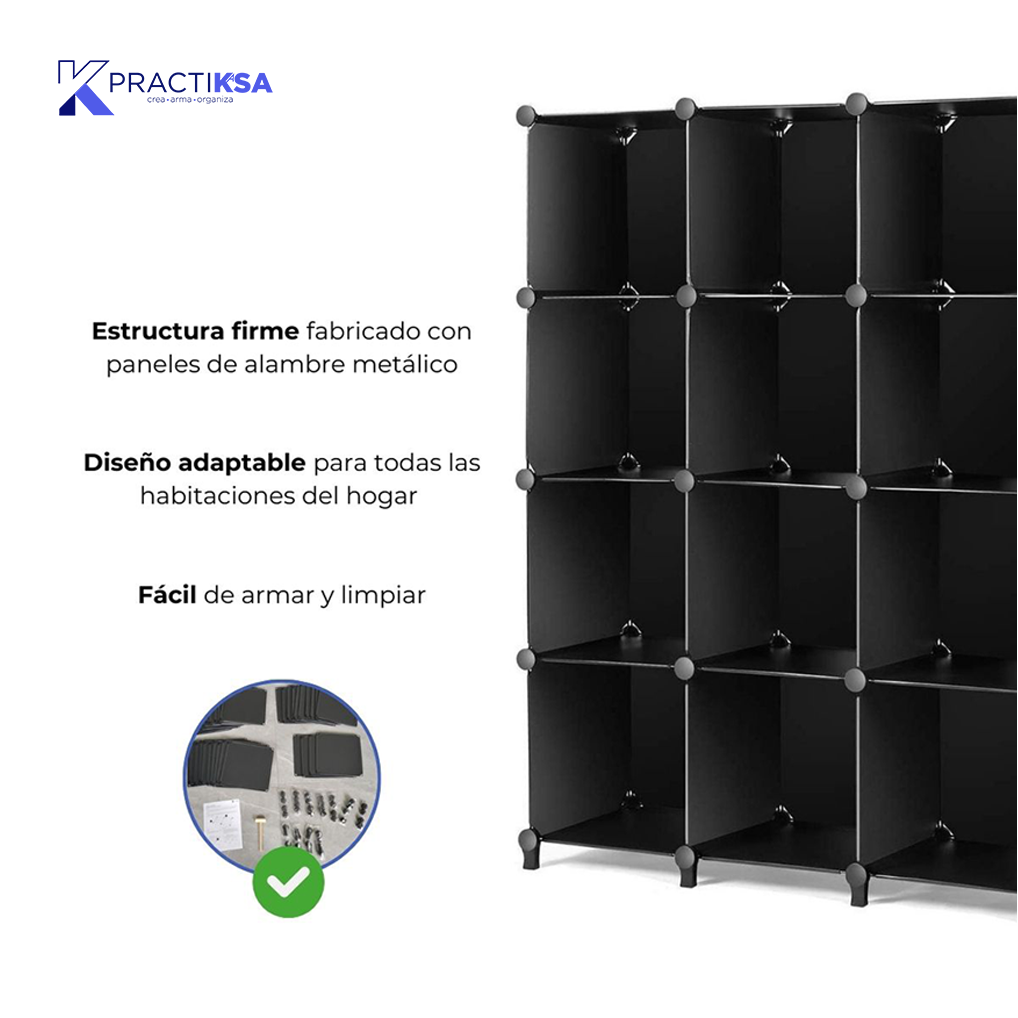 ZAPATERA METÁLICA 12 CUBOS