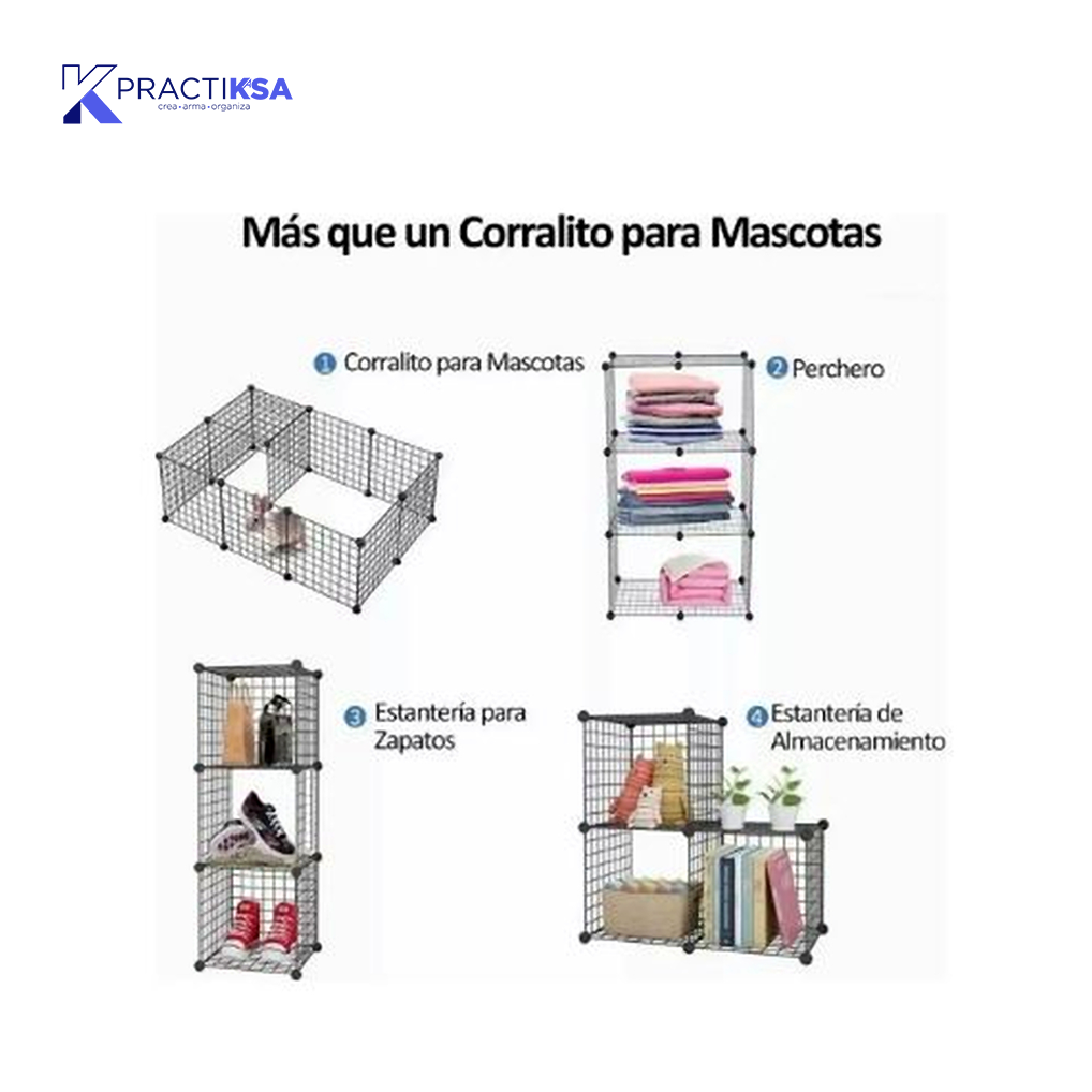 CORRAL DE METAL JAULA PARA MASCOTAS