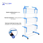 TENDEDERO PLEGABLE DE ROPA PORTÁTIL RETRÁCTIL RACK