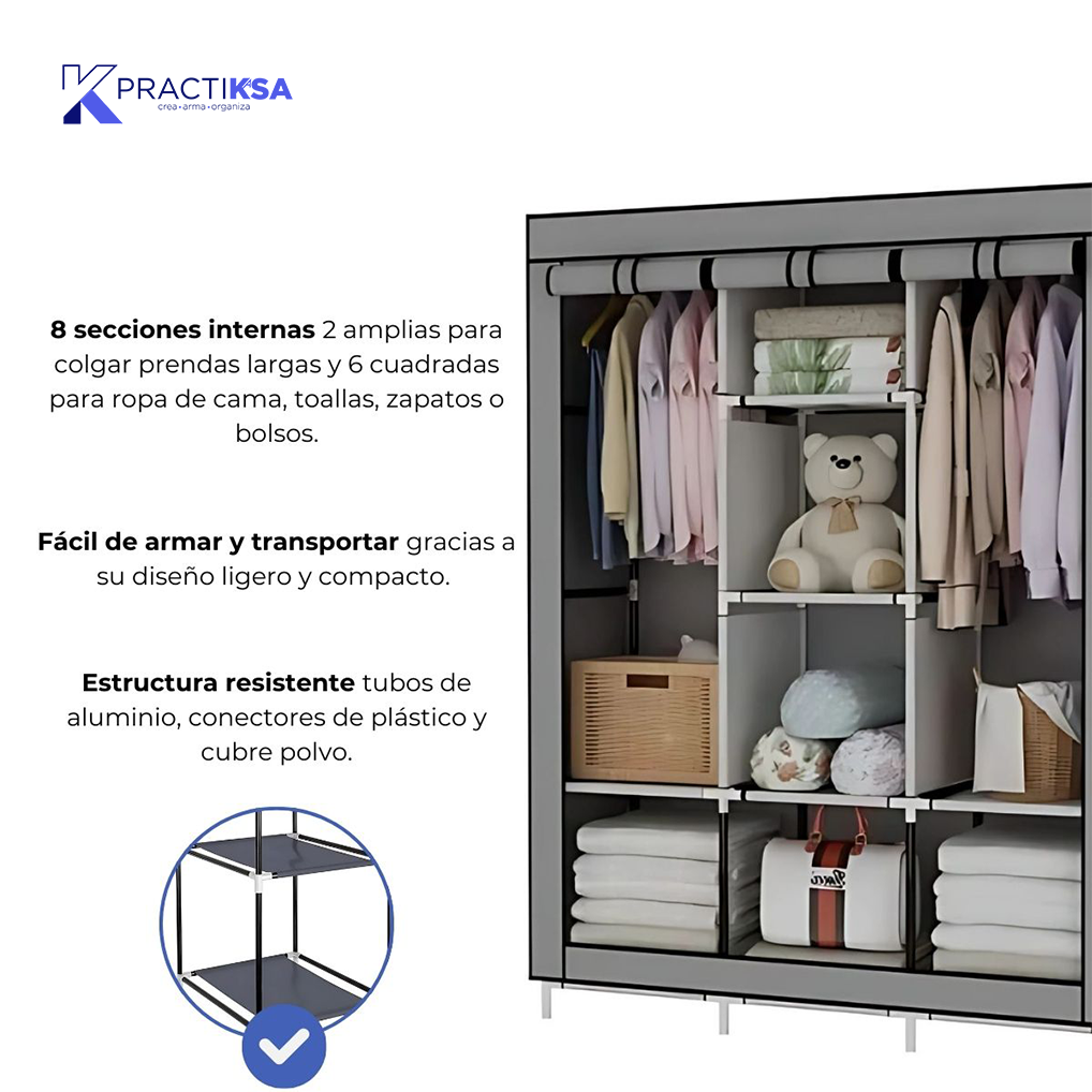 RACK ORGANIZADOR 8 SECCIONES