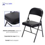 SILLA PLEGABLE ASIENTO ACOLCHADO 2 PIEZAS EVENTOS OFICINA
