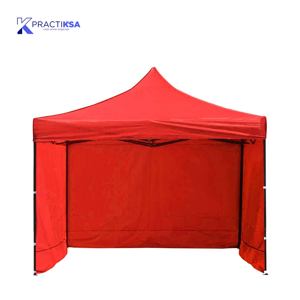 CARPA TOLDO 2X2 M REFORZADO PLEGABLE CON PAREDES