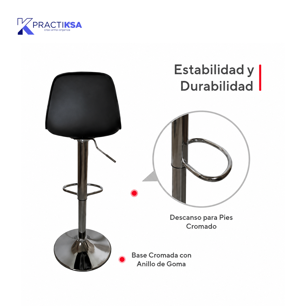 SET DE 2 BANCOS ALTOS CON RESPALDO
