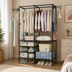 PERCHERO DE SOPORTE ALMACENAMIENTO PARA ROPA Y ZAPATOS