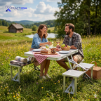 MESA PLEGABLE PICNIC PORTÁTIL 4 SILLAS