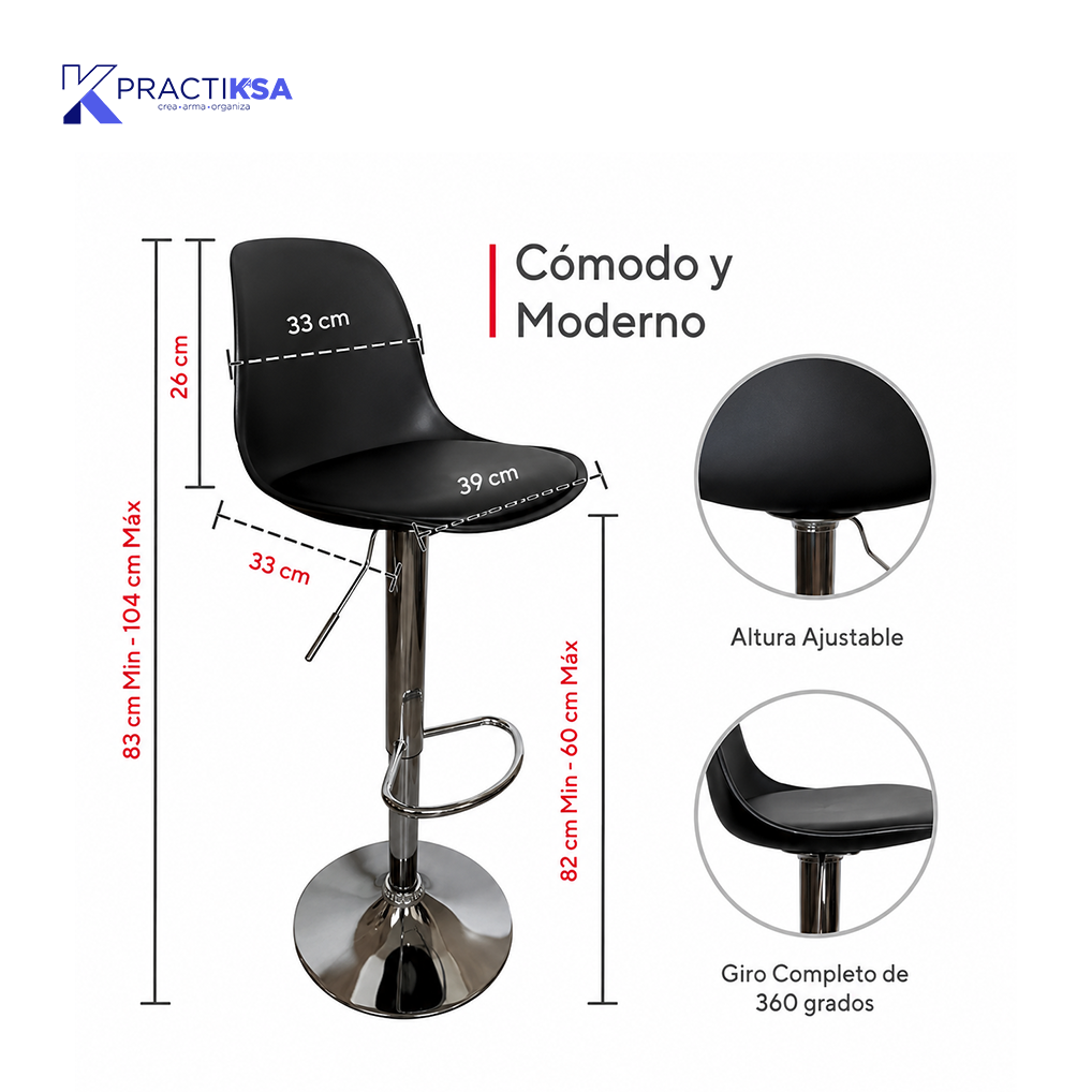 SET DE 2 BANCOS ALTOS CON RESPALDO