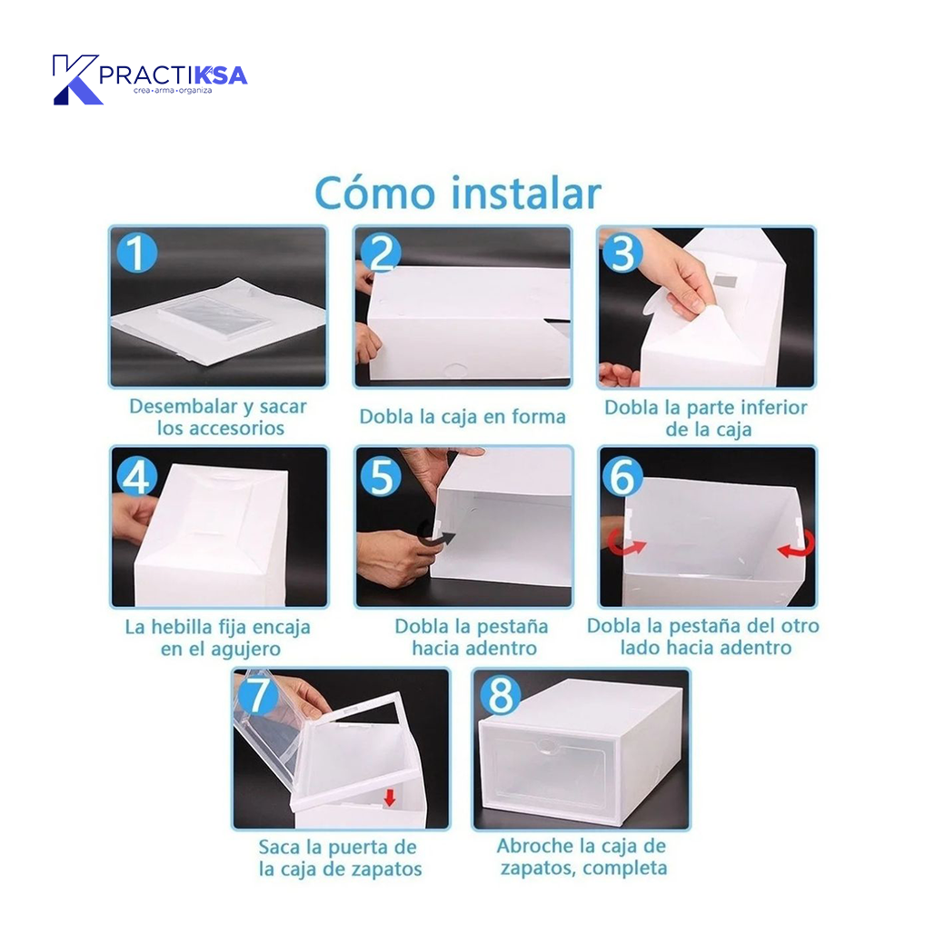 12 CAJAS DE ZAPATOS APILABLES TENIS ZAPATERA