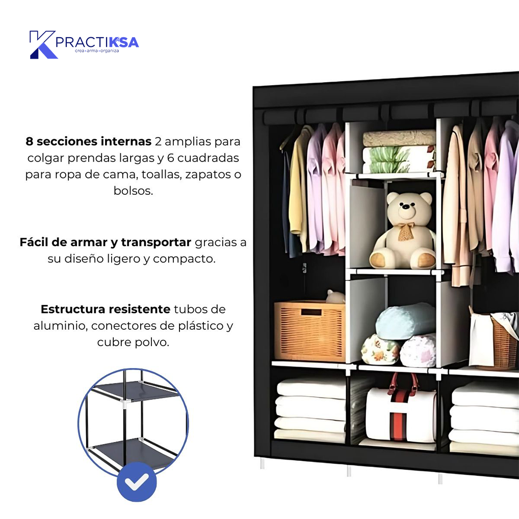 RACK ORGANIZADOR 8 SECCIONES